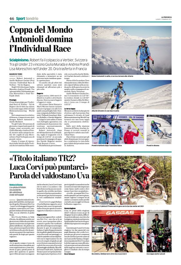 La Provincia di Sondrio 01/02/2021 La Provincia di Sondrio 01/02/2021